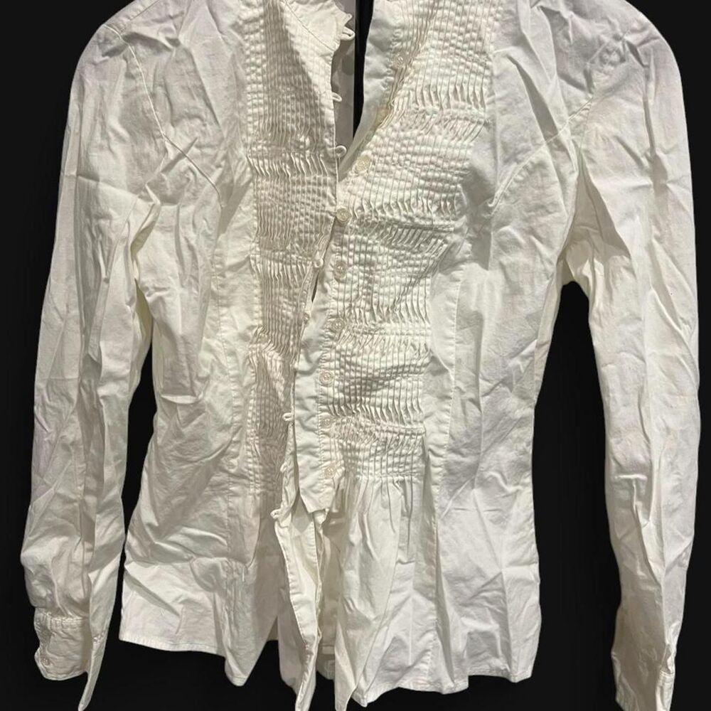 Chadwick-s Women's White and Cream Blouse